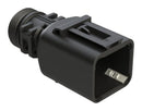 AMPHENOL SINE/TUCHEL ATBS-245-0805 BACKSHELL, RCPT CONN, 8POS, 180DEG, BLK