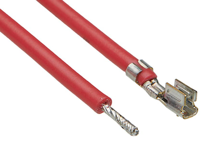 MOLEX 217511-2104 Cable Assembly, 26 AWG, L1NK 250 Crimp Terminal Socket to L1NK 250 Crimp Terminal Socket, 11.8 "
