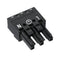 WAGO 770-203 Pluggable Terminal Block, 10 mm, 3 Ways, 20AWG to 12AWG, 4 mm&sup2;, Push In, 25 A