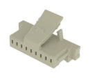 SAMTEC ISS1-09-L Connector Housing, w/Latch, White Nylon, 1Row, MicroMate ISS1 Series, Receptacle, 9 Ways, 2.54 mm
