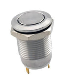SAME SKY PBM3-M-F-SS-67 Vandal Resistant Switch, PBM3 Series, 12 mm, SPST-NO-DM, Off-(On), Round Flush, Natural