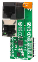 MIKROELEKTRONIKA MIKROE-6958 Add-On Board, PoE Source Click, MP3921, PSE Power Controller, I2C, 3.3V in