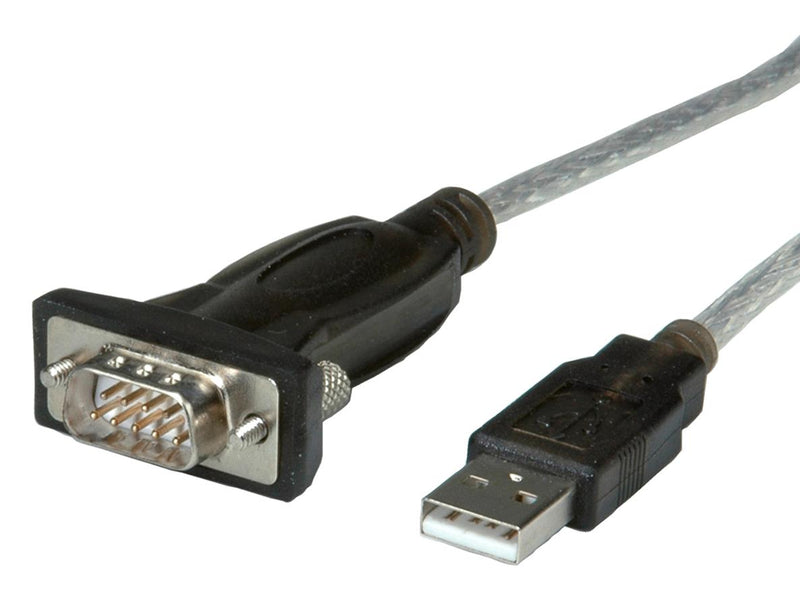 ROLINE 12.02.1163 Smart Cable, 1.8 m, USB to RS232 Converter, D Sub 9 Position Plug