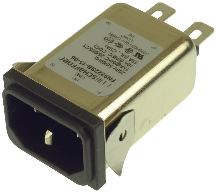SCHAFFNER FN9222SB-15-06 INLET FILTER, IEC, MEDICAL, 15A, 2UA