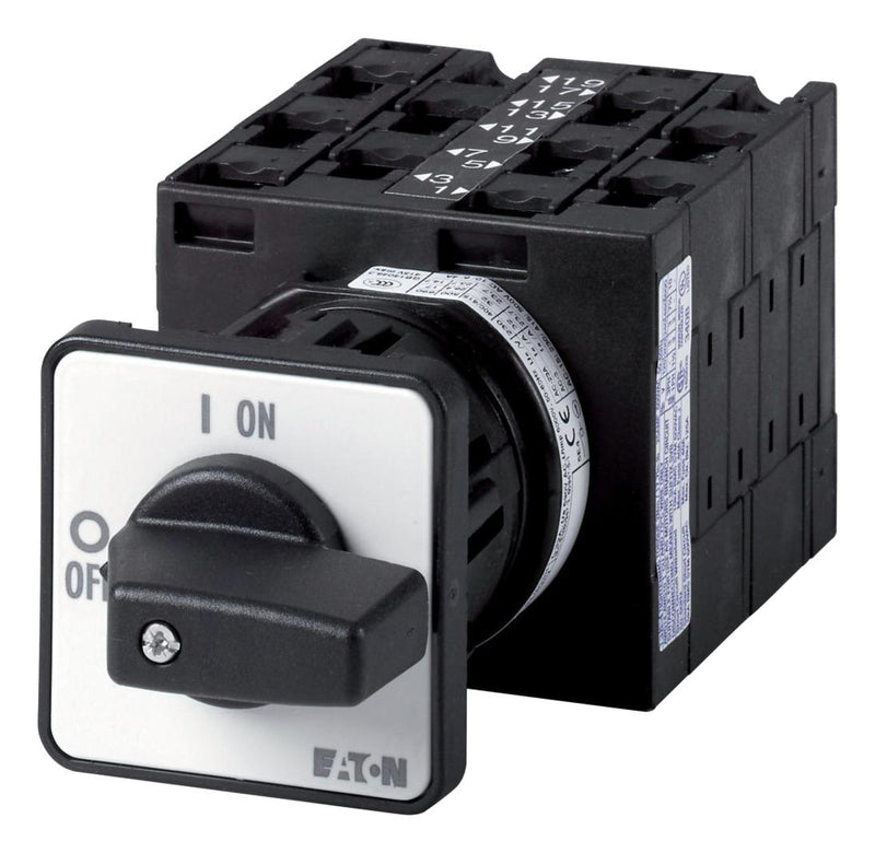 EATON MOELLER T3-5-8315/EZ Rotary Switch, Step, 4 Position, 3 Pole, 45 &deg;, 32 A, 690 V, T3 Series