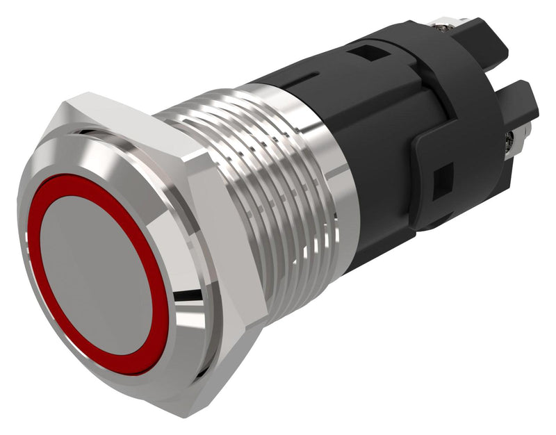 EAO 82-4152.2113 Vandal Resistant Switch, 82 Series, 16 mm, SPDT, Maintained, Round Flat Flush, Natural