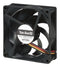 SANYO DENKI 9GA0912P4S03 DC Axial Fan, 12 V, Square, 92 mm, 25 mm, Ball Bearing, 59 CFM