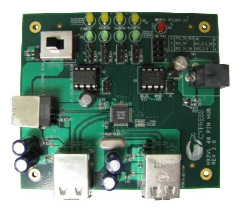 INFINEON CY4607M Development Kit, CY7C65642, USB 2.0 Hub Controller, 5VDC/2.5A Wall Power Supply, USB Cable SP005670359