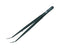 CK TOOLS T2315 Tweezer, Universal, Precision/Pin Guided, Bent/Blunt Tip, 150mm OAL, Matte Black, Carbon Steel
