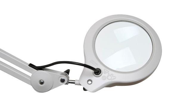 GLAMOX LUXO LFM LED G2 3 DIOPTER Magnifier Light, Illuminated, 10W LED, 3.5 Diopter, 1050mm Adjustable Arm, White, EU/UK