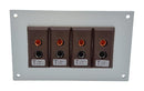 LABFACILITY IS-T-FF + FSP-4 Thermocouple Connector, 66 x 107mm Panel, Standard, T, Socket, 4Way, Brown, IEC, Fascia Mount