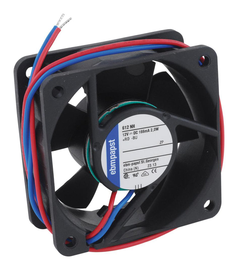 EBM-PAPST 612NH AXIAL FAN, 60MM, 12VDC
