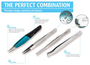 WELLER EREM 65ASA Tweezer, Precision, Curve/Pointed Tip, 140mm, Stainless Steel