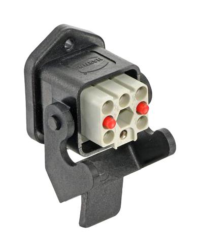 HARTING 10810070301. HEAVY DUTY CONN, RCPT, 3A SIZE, 4P, IP54