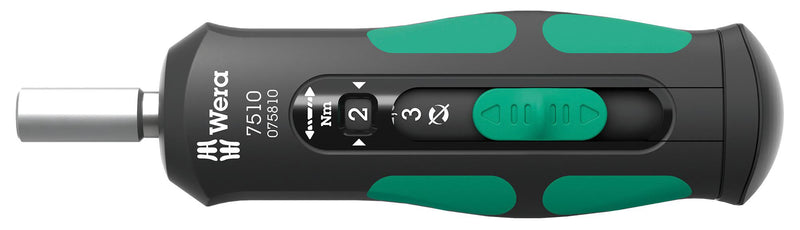 WERA 05075810001 Speed Torque Screwdriver, 1/4" Drive, 147.5mm L, 1N-m to 3N-m, 7510 Kraftform Series