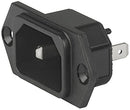 SCHURTER 6100.3300.33. CONNECTOR, MAINS SOCKET, 15A, 250V, BLK