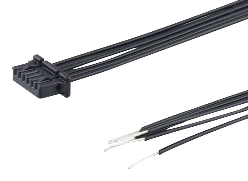 MOLEX 226421-1063 Cable Assembly, OneBlade Receptacle to Free End, 6 Ways, 1 mm, 1 Row, 300 mm, 11.8 "