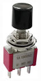 MULTICOMP PRO MP-PB8-AB12A1QE-1 Pushbutton Switch, 6.35 mm, SPDT, On-(Off), Round Plunger, Black