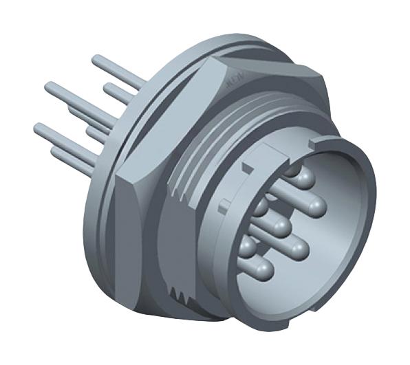 AMPHENOL LTW DU-22PMMP-LC7001 Circular Connector, Large Series, Panel Mount Receptacle, 22 Contacts, PCB Pin, Bayonet