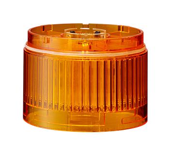 PATLITE LR7-E-Y LED Unit, Amber, 24VDC, IP65, NEMA 4X, NEMA 13, 50mm H, 70mm Lens, LR Series