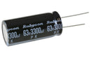 RUBYCON 63PK3300MEFC18X40 ALUMINUM ELECTROLYTIC CAPACITOR, 3300UF, 63V, 20%, RADIAL