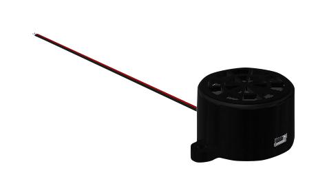 PUI AUDIO API-4260-LW150-2-R Transducer, Audio Indicator, 20kHz, 7 VDC to 24 VDC, Intermittent, 100 dBA, 350mA, Flanged