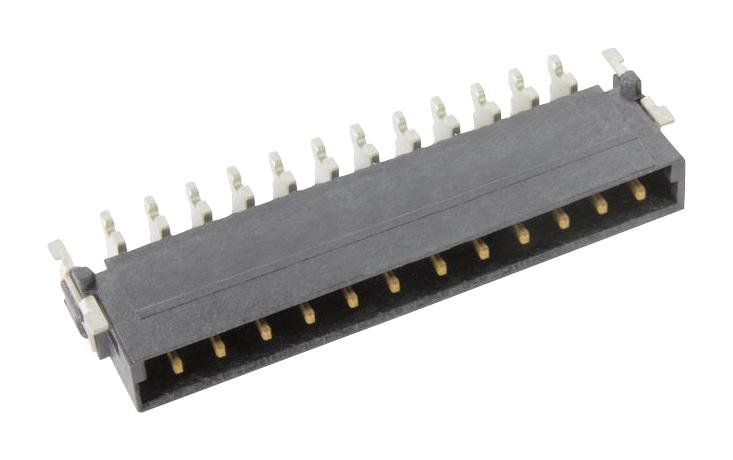 HARTING 15550122601000 Pin Header, Board-to-Board, 2.54 mm, 1 Rows, 12 Contacts, Surface Mount Right Angle