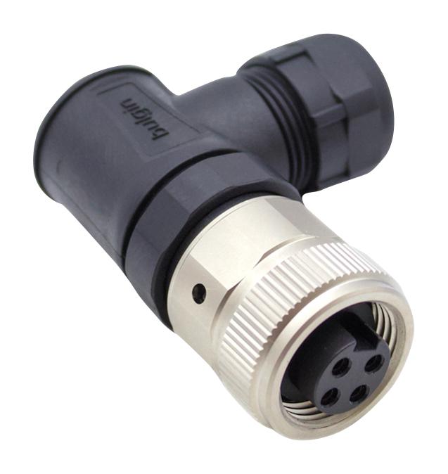BULGIN LIMITED PXPTPU78RAF04ASTM22 Sensor Connector, Buccaneer Series, 7/8", Female, 4 Positions, Screw Socket