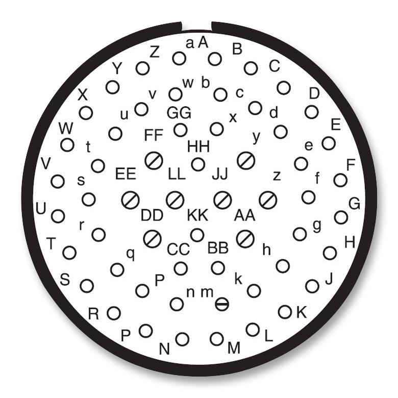 AMPHENOL INDUSTRIAL D38999/26WJ4PC Circular Connector, MIL-DTL-38999 Series III, DS38999/26 Series, Straight Plug, 56 Contacts
