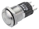 EAO 82-4171.1000 Vandal Resistant Switch, Flush, 82, 16 mm, SPDT, Momentary, Flush, Natural