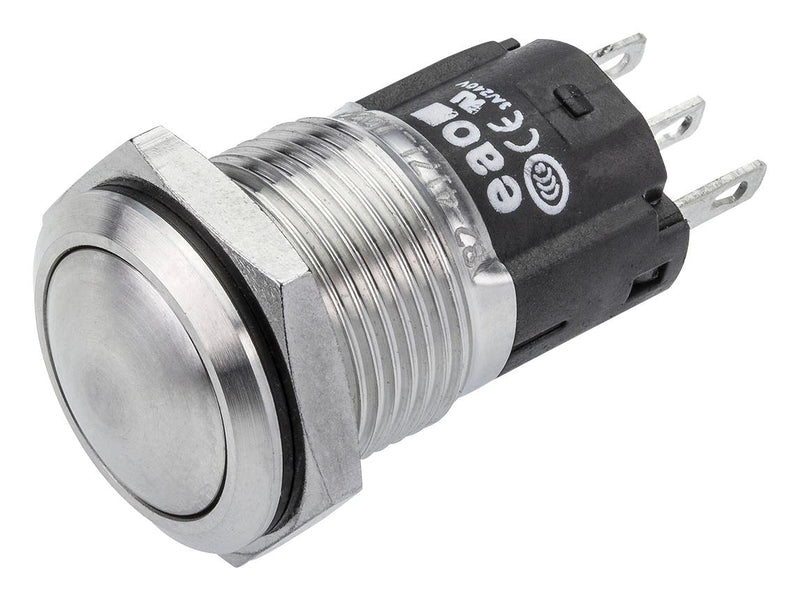 EAO 82-4171.1000 Vandal Resistant Switch, Flush, 82, 16 mm, SPDT, Momentary, Flush, Natural