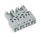 WAGO 770-254 Pluggable Terminal Block, 10 mm, 4 Ways, 20AWG to 12AWG, 4 mm&sup2;, Push In, 25 A
