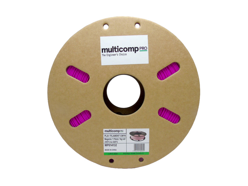 MULTICOMP PRO MP014132 3D Printer Filament, 1.75mm, PLA (Polylactide), Magenta, 1kg, 210&deg;C to 230&deg;C