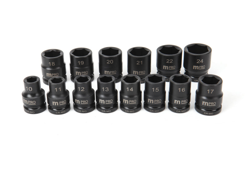 MULTICOMP PRO MP12-CRMO19 Socket, Hex, 19 mm x 38 mm, 1/2" Drive Size, Chromium Molybdenum Steel, DIN3121, Auto Repair