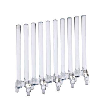 MENTOR 1272.1015 Light Pipe, Polycarbonate, 15 mm, 5 Pipes, Circular, PC Board, Transparent