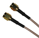 AMPHENOL RF 135101-02-M1.00. RF COAX CABLE, RG174, SMA PLUG, 1M, BLAC