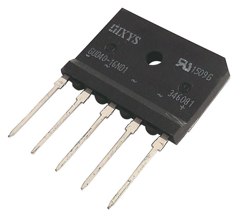 Ixys Semiconductor GUO40-16NO1 GUO40-16NO1 Bridge Rectifier Three Phase 1.6 kV Through Hole 5 Pins 1.28 V