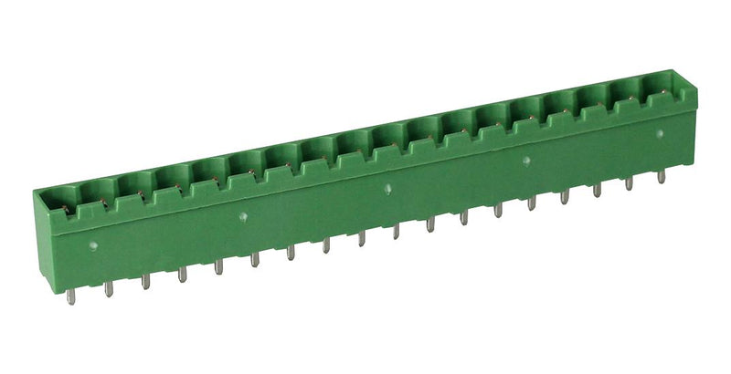 MULTICOMP PRO MCPTB9308/18 Terminal Block, Header, 5.08 mm, 18 Ways, 12 A, 320 V, Through Hole Vertical