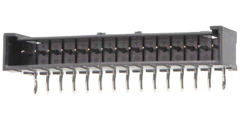 MOLEX 53426-9151 Pin Header, Signal, Wire-to-Board, 2.5 mm, 1 Rows, 15 Contacts, Through Hole Right Angle