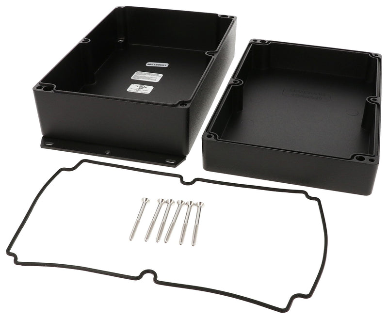 HAMMOND 1550Z220FBK Metal Enclosure, w/ Flange, Instrument, Diecast Aluminium, 222.5 mm, 146.5 mm, 82.5 mm