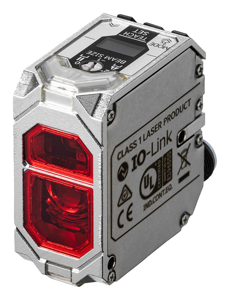 OMRON INDUSTRIAL AUTOMATION E3AS-HF6000SMT M1H Laser Sensor, 6m, TOF, Red Laser, PNP Open Collector/IO-Link, Spot Beam, 4 Pin M12 Connector