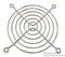 MULTICOMP PRO MCSC92-W2 Fan Finger Guard, Grille, Steel - Wire Form, 92mm Axial Fans, 82.5 mm, Silver