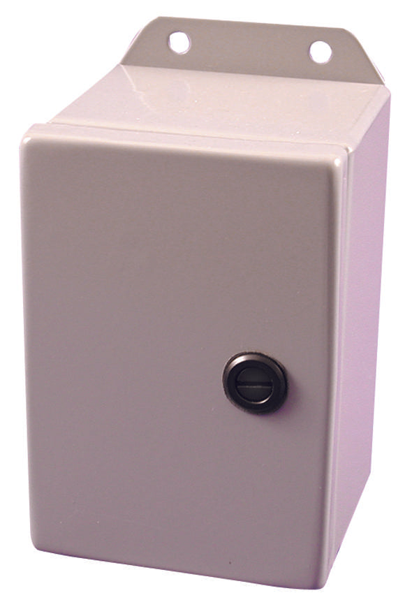 HAMMOND EJ14166 N4,12 ECLIPSE JR ENCLOSURE W/PANEL,14X16X6, STEEL, GRAY