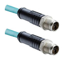 AMPHENOL LTW MSXS08ML-SXSML-SX002 Sensor Cable, M12 Plug, M12 Plug, 8 Positions, 2 m, 6.5 ft, M Series