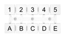 MULTICOMP PRO MP012899 Terminal Block Marker, Marker Strip, DIN Rail Terminal Blocks, 1-5, A-E, 12.2 mm