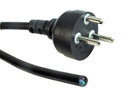 MULTICOMP PRO GW-151850 Mains Power Cord, Mains Plug, Denmark to Free End, 1 m, 10 A, 250 V, Black