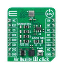 MIKROELEKTRONIKA MIKROE-6063 Add-On Board, Air Quality 11 Click, ENS161, Digital Metal-Oxide Multi-Gas Sensor, I2C, SPI, 3.3V