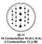 ITT CANNON MS3101R28-11P Circular Connector, MIL-DTL-5015 Series, MS3101 Series, Cable Mount Receptacle, 22 Contacts