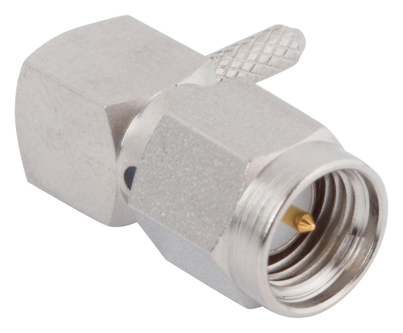 AMPHENOL SV MICROWAVE M39012/56-3126 RF COAX CONN, R/A PLUG, SMA, 12.4GHZ