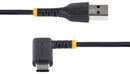 Startech R2ACR-1M-USB-CABLE R2ACR-1M-USB-CABLE USB Cable Type A Plug to 90&deg; C 1 m 3.3 ft 2.0 Black